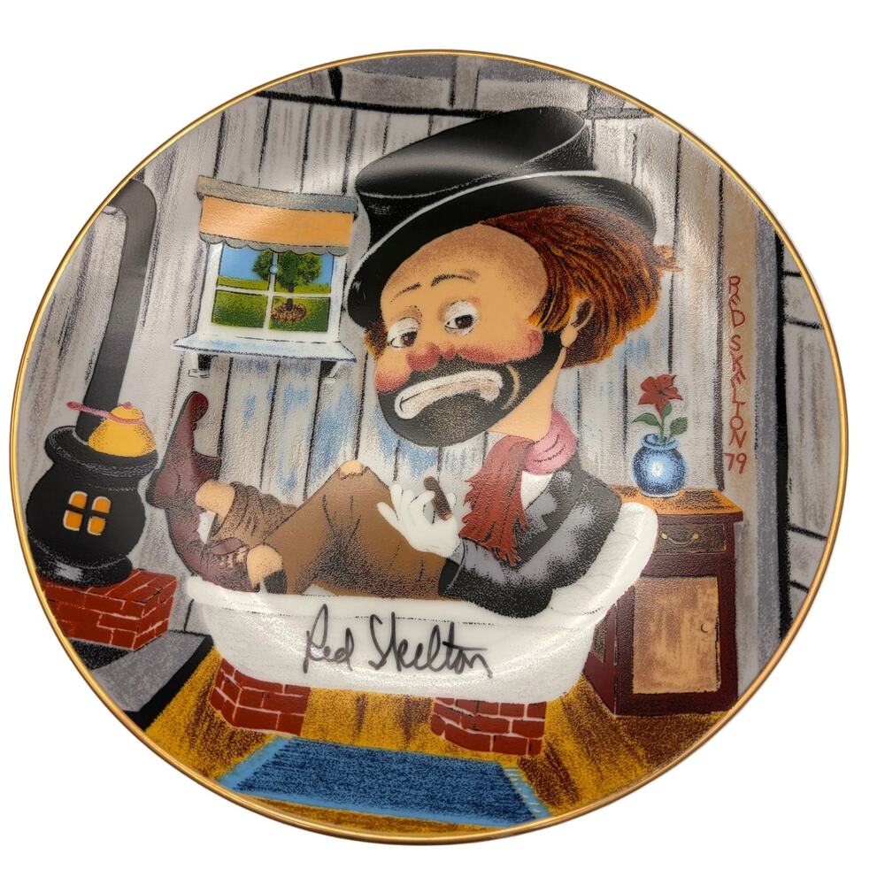 Vintage Red Skelton "Freddie in the Bathtub" Collector Plate #1134